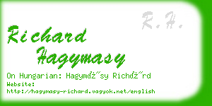richard hagymasy business card